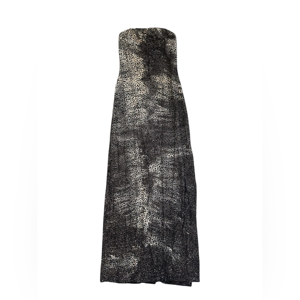 Vintage Y2k Jump Cheetah Print Strapless Maxi Dress 🐆